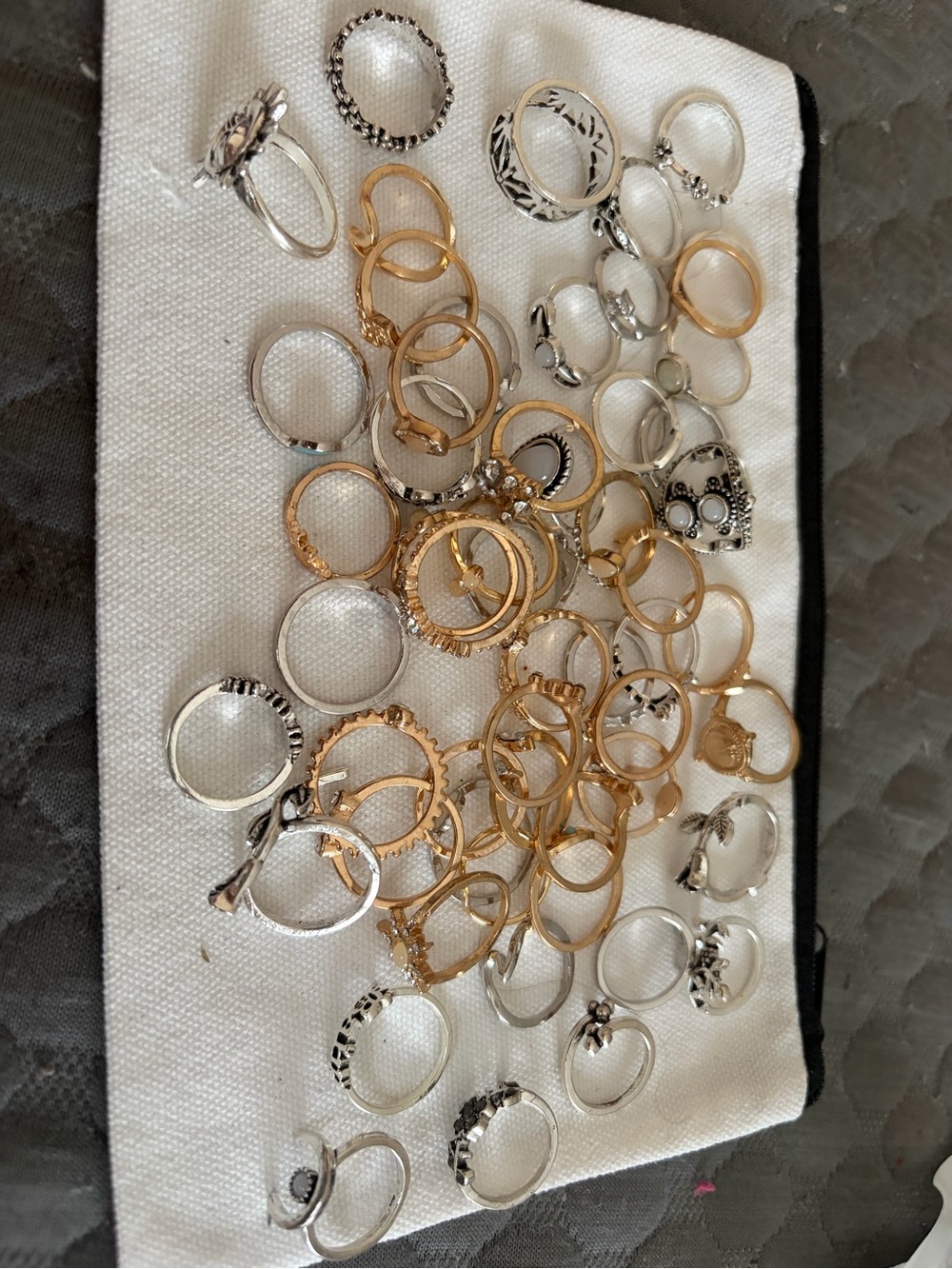 Mixed Gold and Silver Stackable Women's Ring Set